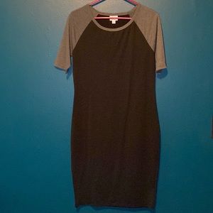 EUC black gray Lularoe Julia sz M